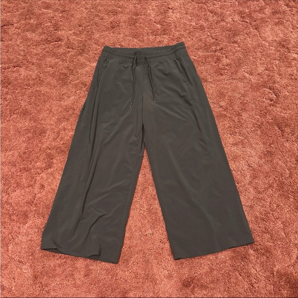 Athleta Charcoal Wide-Leg Pants